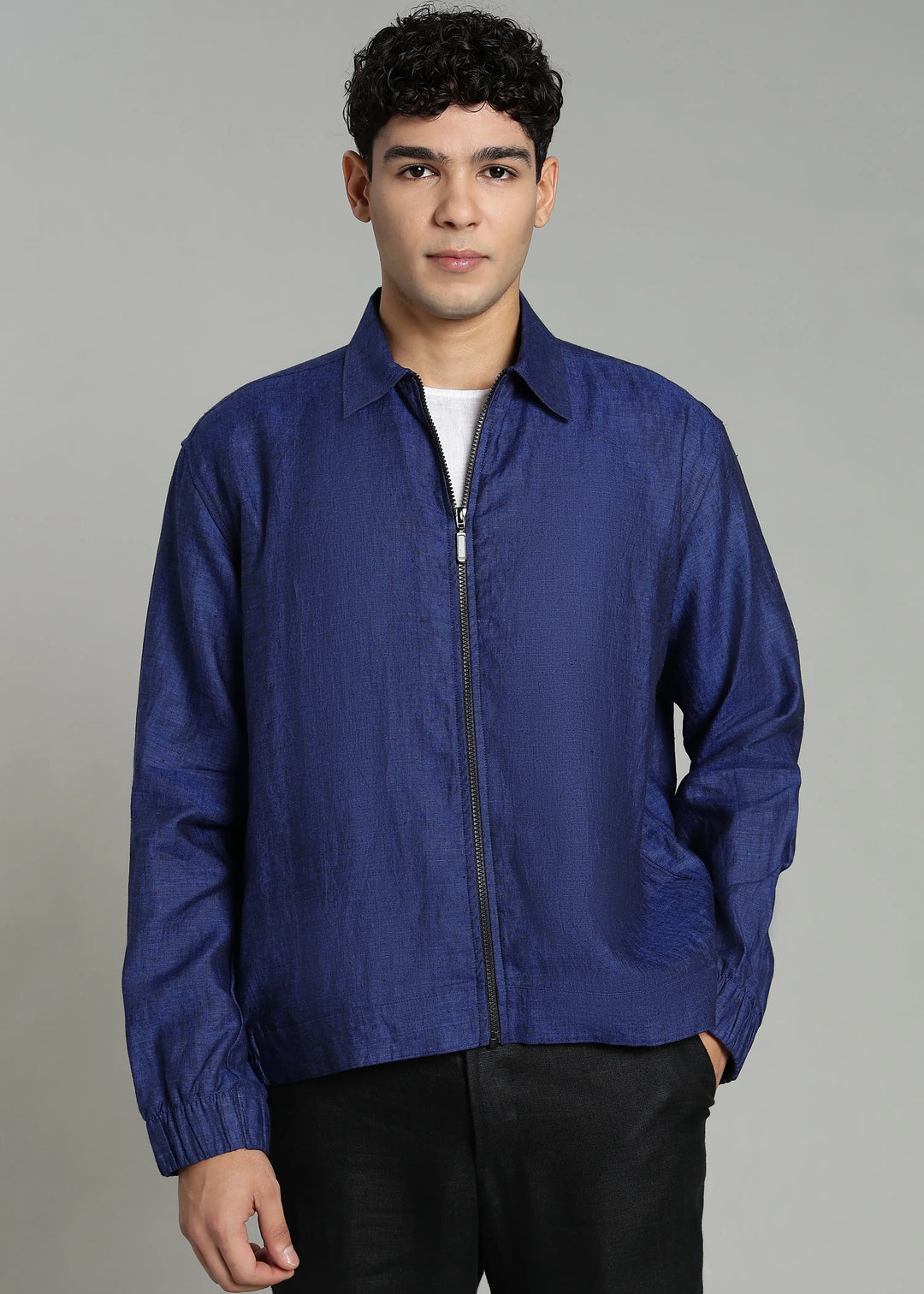 Oakley - Pure Linen Light Weight Overshirt  - Prussian Blue