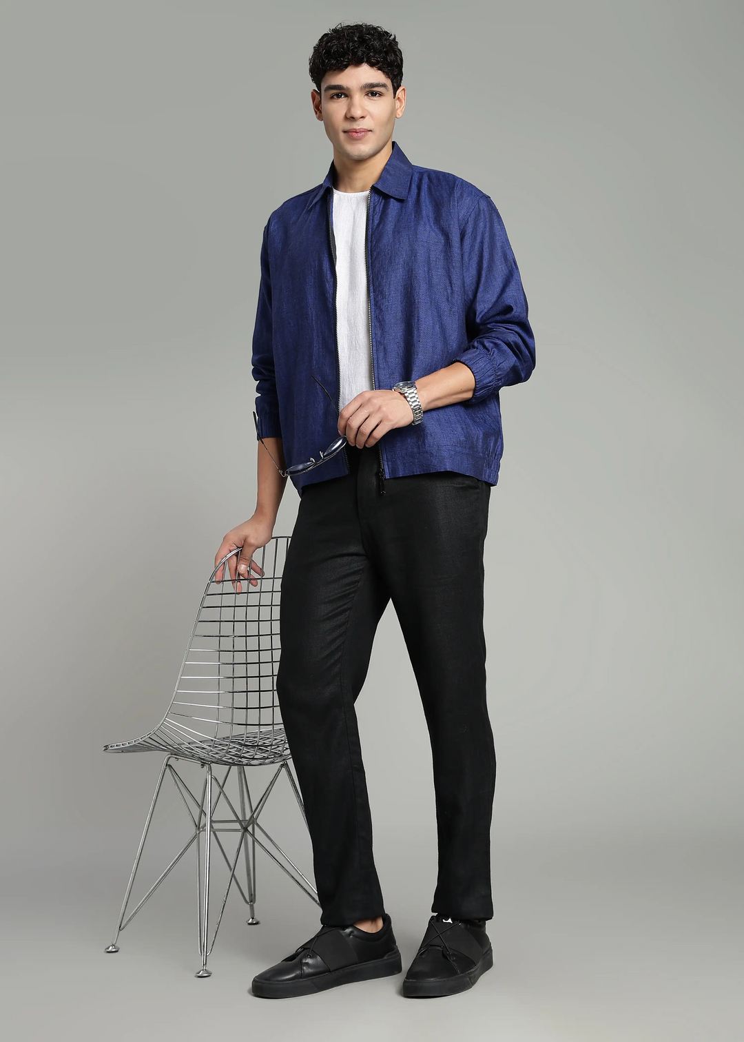 Oakley - Pure Linen Light Weight Overshirt  - Prussian Blue