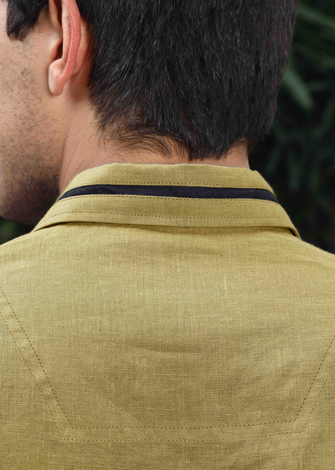 Jack - Pure Linen Polo T-Shirt - Golden Olive Green