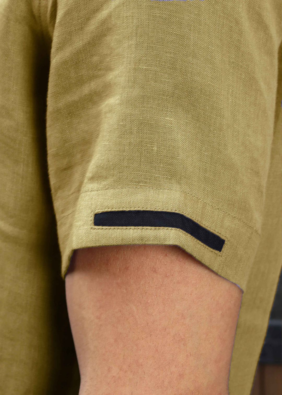 Jack - Pure Linen Polo T-Shirt - Golden Olive Green