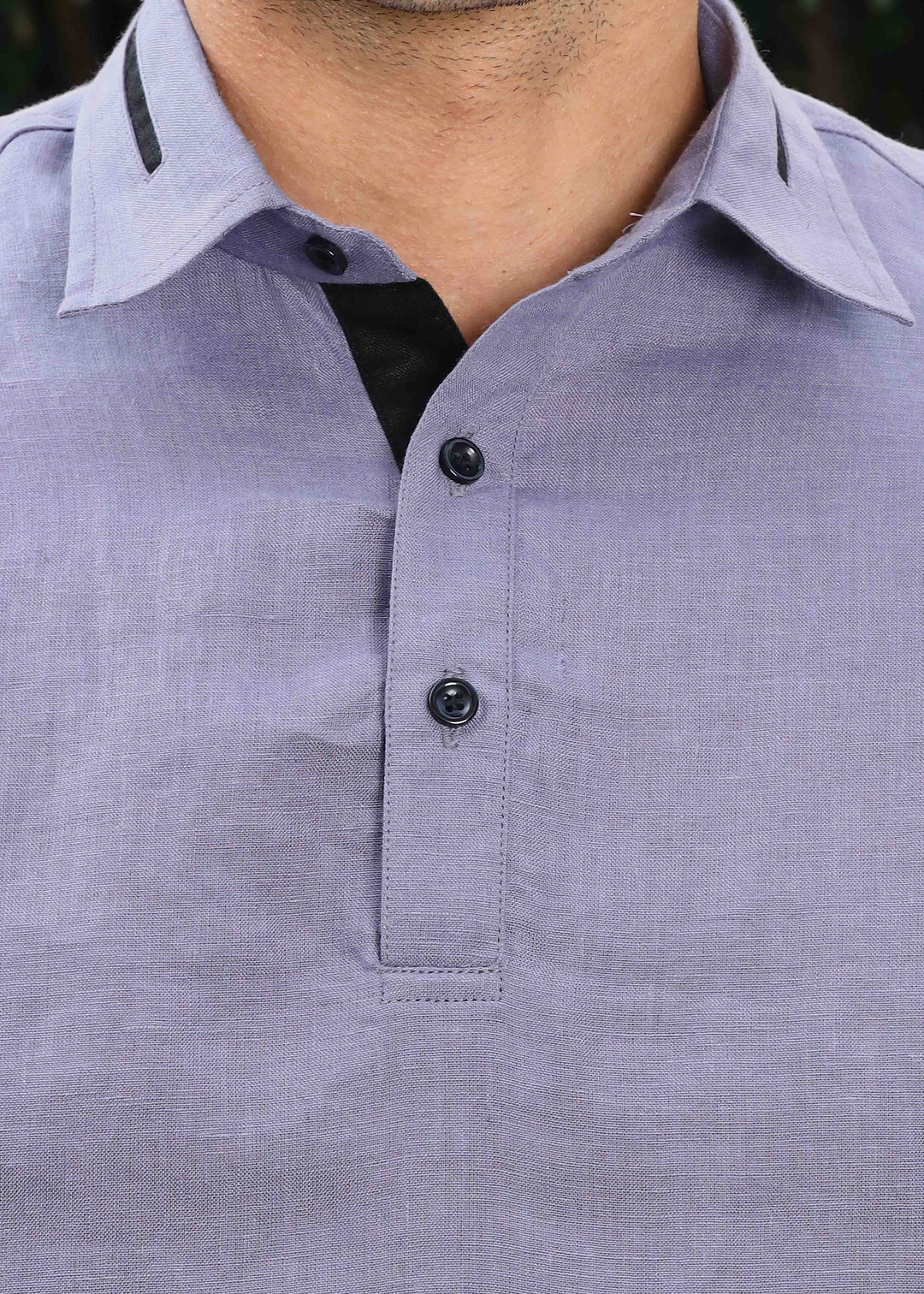Jack - Pure Linen Polo T-Shirt - Lavender Violet