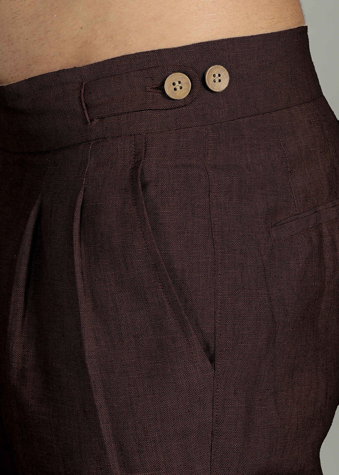 Juan - Pure Linen Italian Inspired Formal Trousers – Cocoa Brown