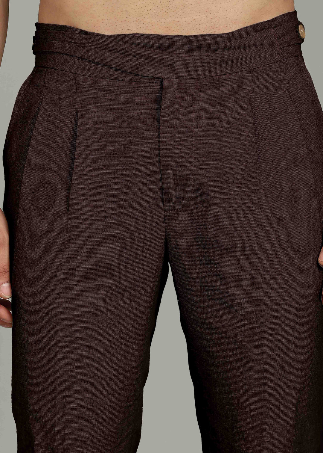 Juan - Pure Linen Italian Inspired Formal Trousers – Cocoa Brown