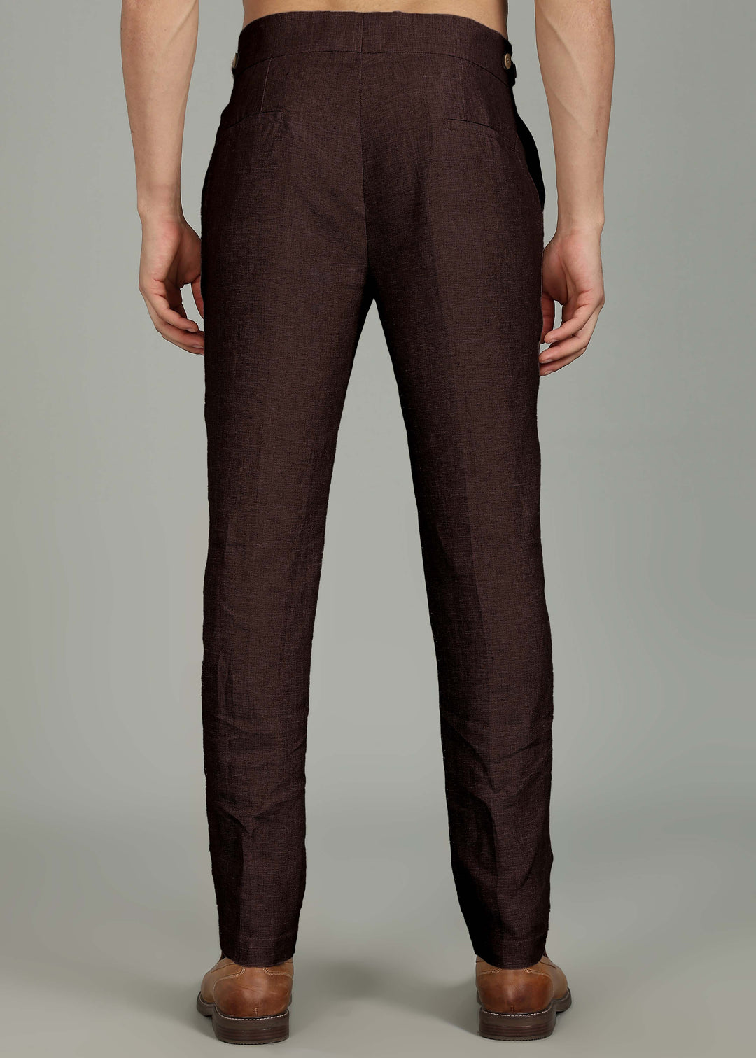 Juan - Pure Linen Italian Inspired Formal Trousers – Cocoa Brown