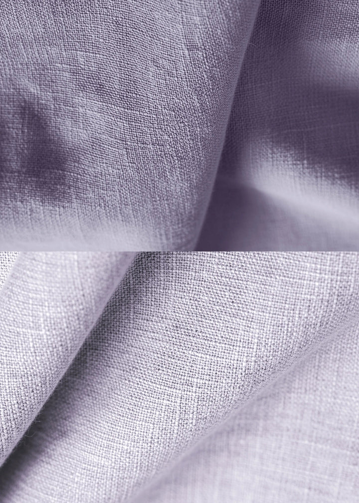 Zach - Double Colour Block Linen Short Sleeve T-Shirt - Lavender Violet & Periwinkle Blue