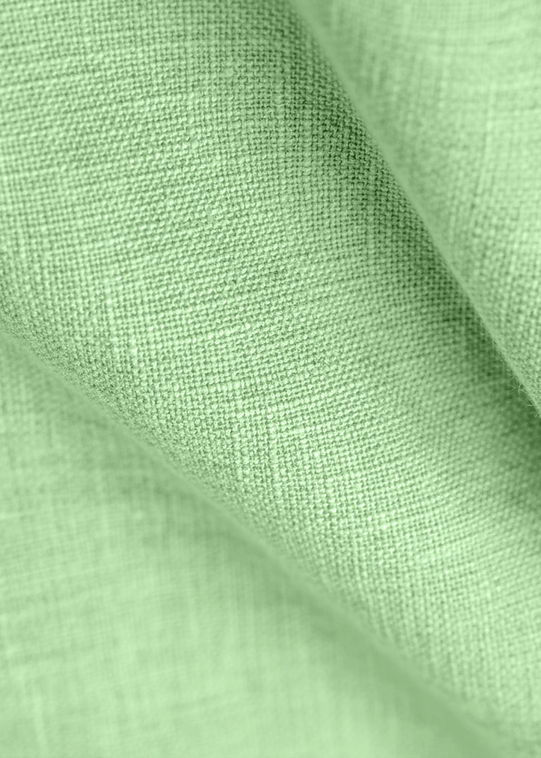 Craig - Pure Linen V Neck Short Sleeve Shirt - Light Green