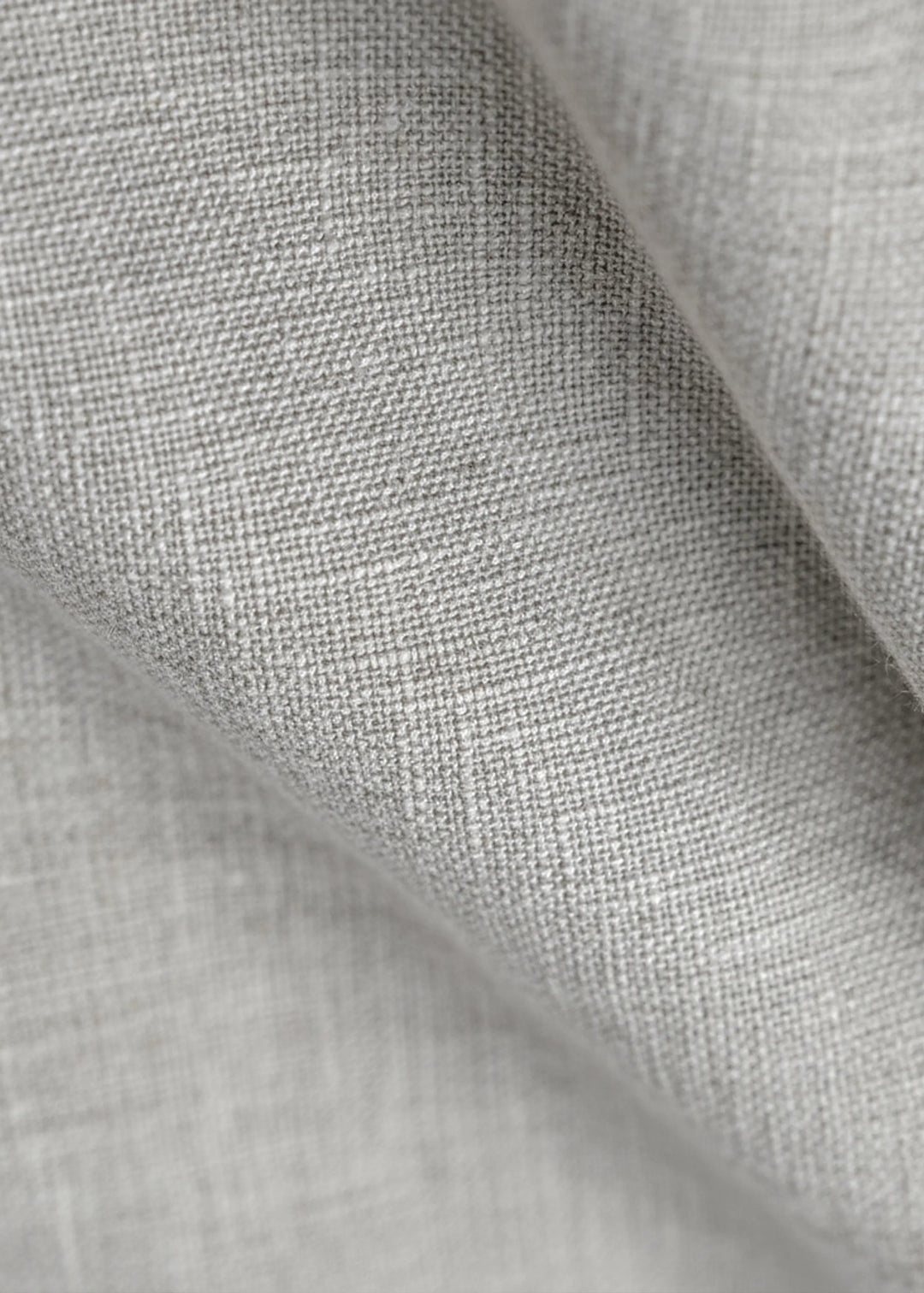 Craig - Pure Linen V Neck Full Sleeve Shirt - Light Grey