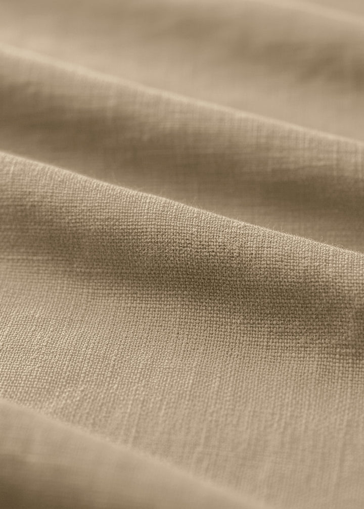 Cole Pure Linen T-Shirt with Ivo Pant Set - Light Hazelnut Brown