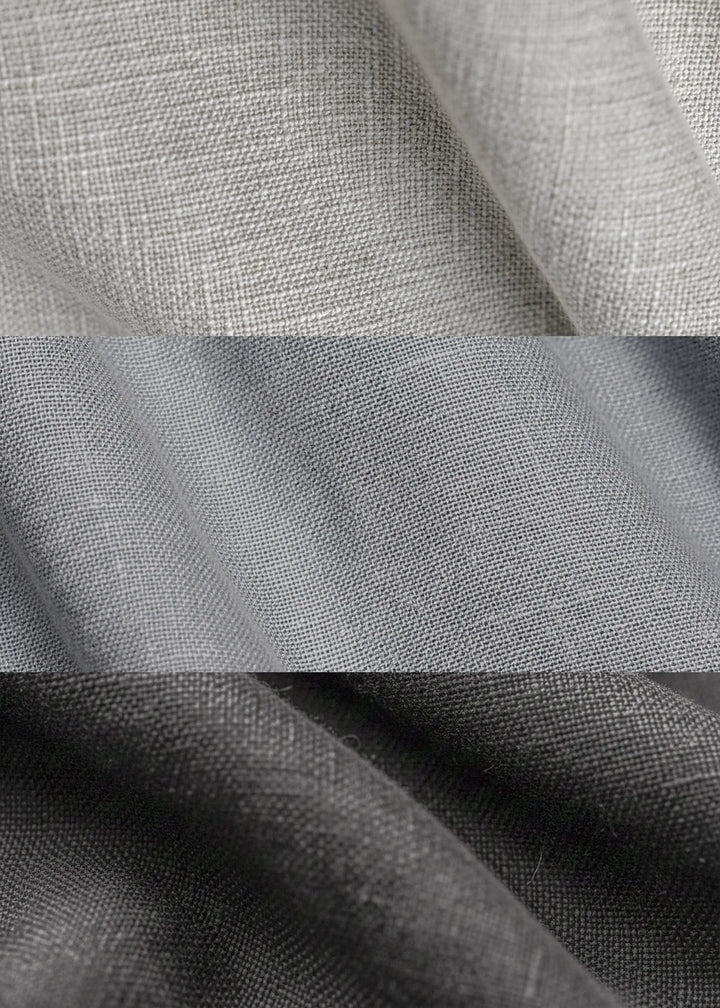 Pine - Pure Linen Color Block T-Shirt - Light Grey, Slate Grey & Charcoal Grey