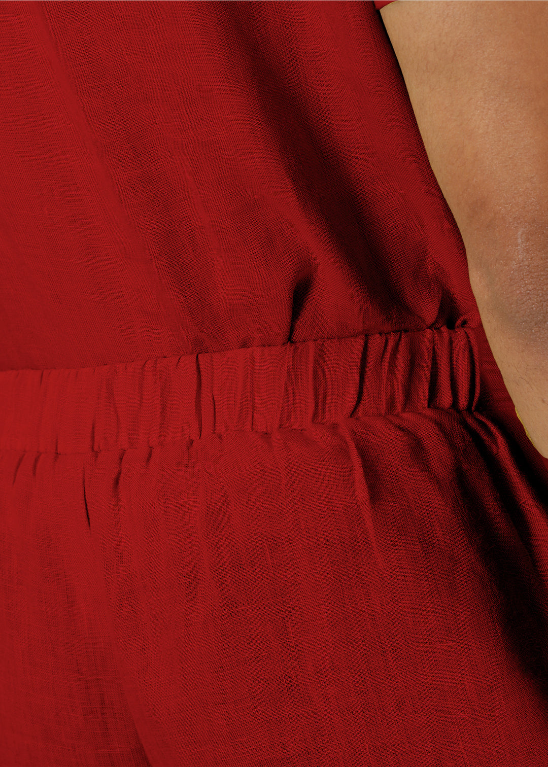 Matteo Pure Linen T-Shirt & Shorts Co-ord Set | Mud Red