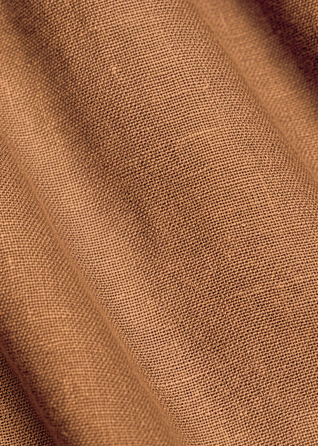 Ted - Pure Linen Short Sleeve Shirt - Mustard Brown