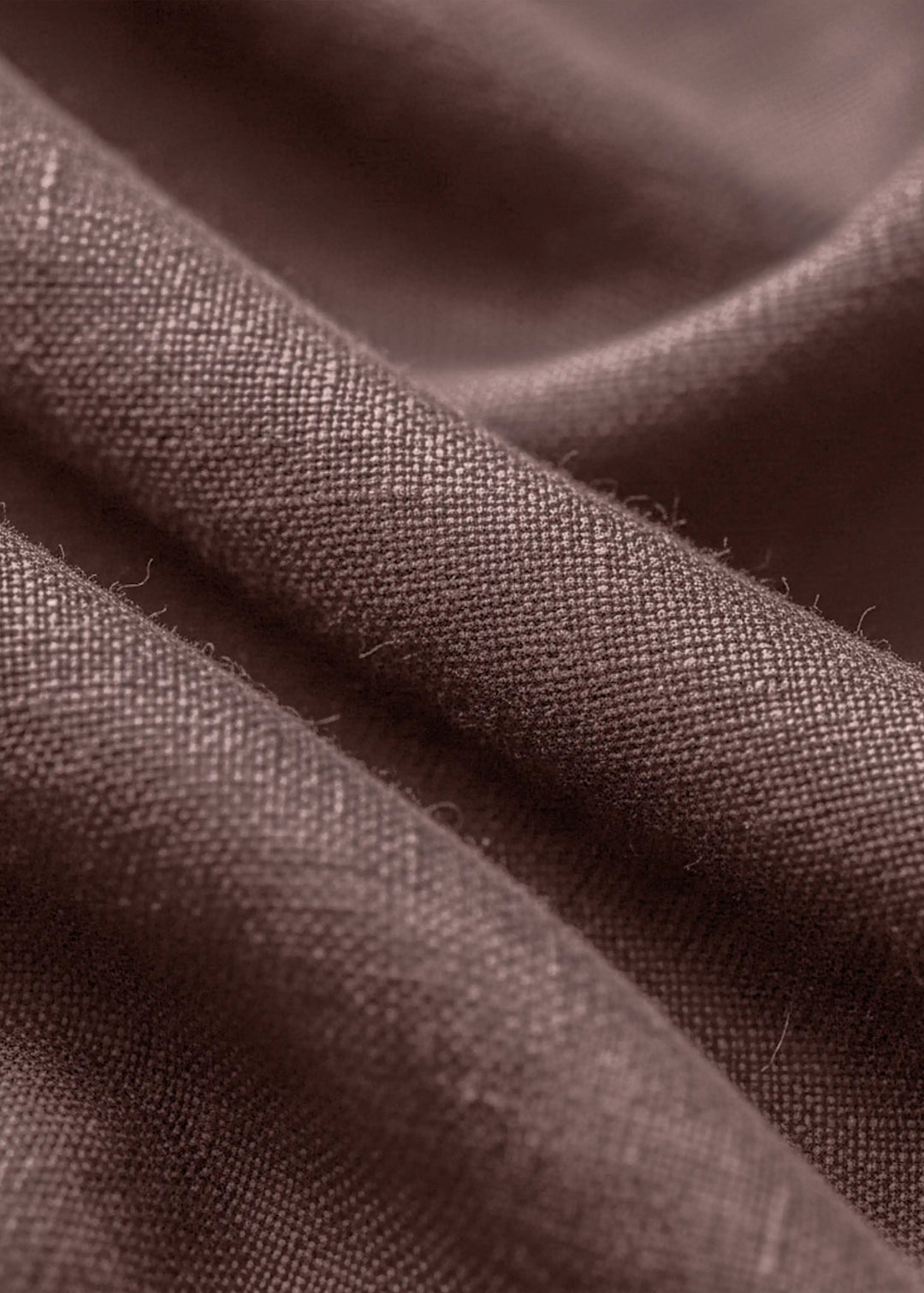 Brandon Double Button Broad Pure Linen Trousers - Muted Brown