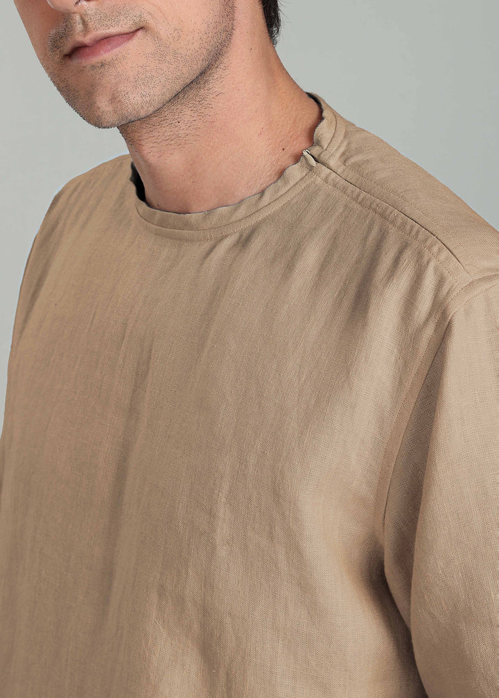 Nash T-shirt in 25 LEA & Ivo Pant Co-ord set - Light Hazelnut Brown & Cocoa Brown