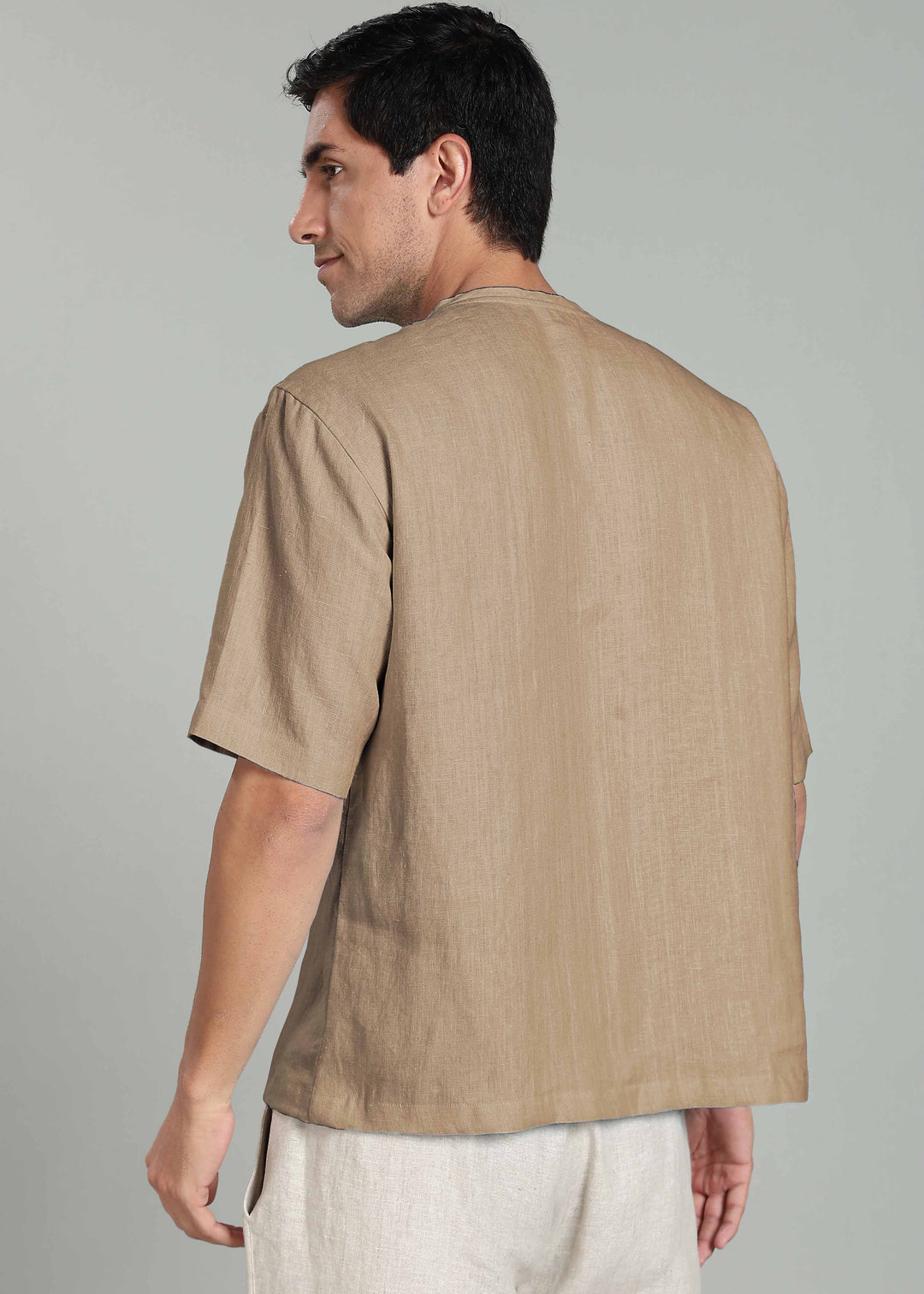 Nash T-shirt in 25 LEA & Ivo Pant Co-ord set - Light Hazelnut Brown & Cocoa Brown