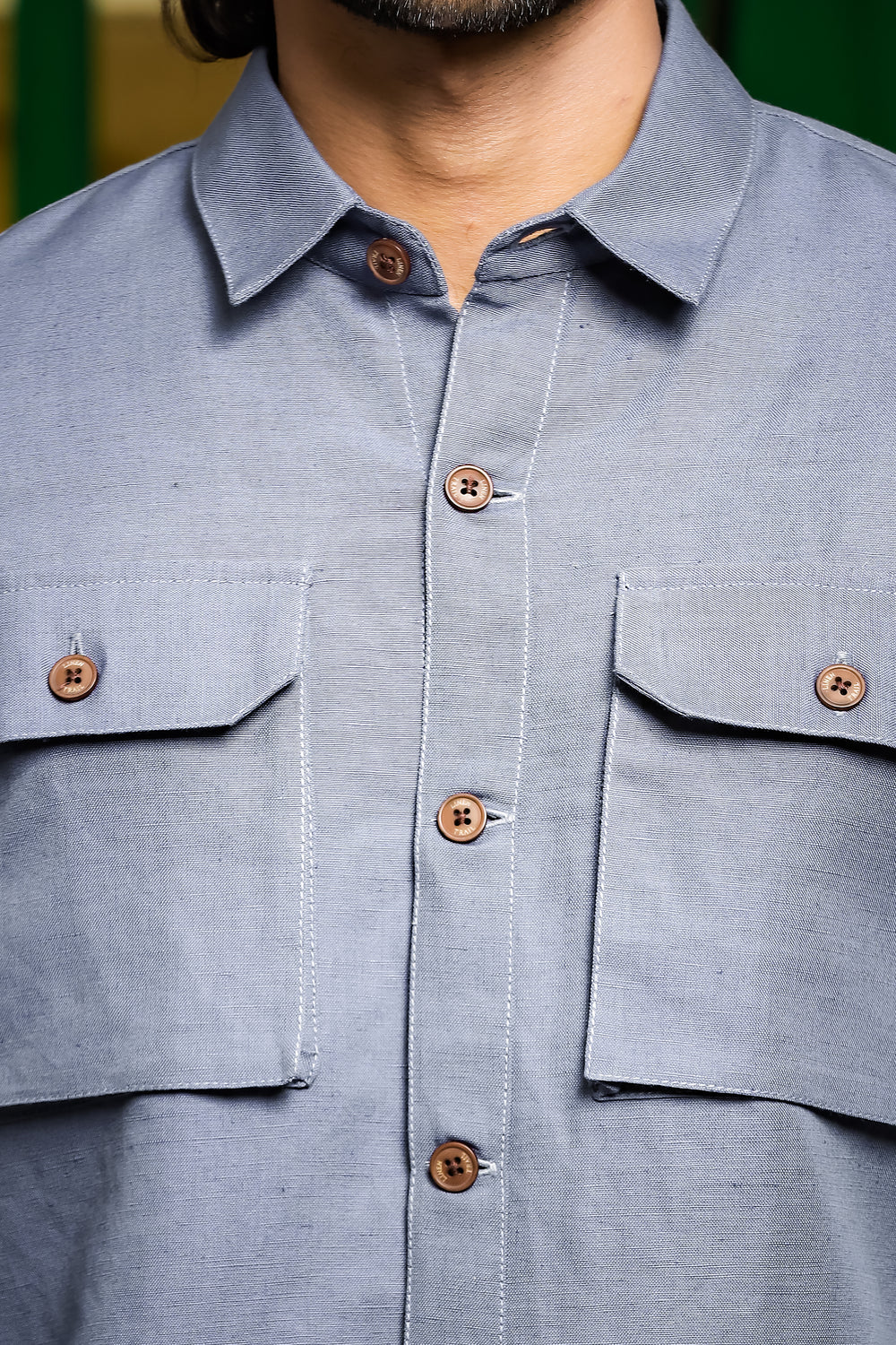 Zayn - Linen Short Jacket - Pitch Blue