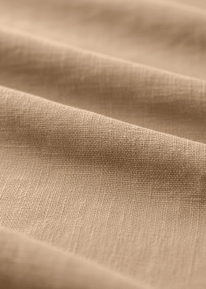 Milo Pure Linen Shirt & Shorts Co-ord Set - Oakwood Brown