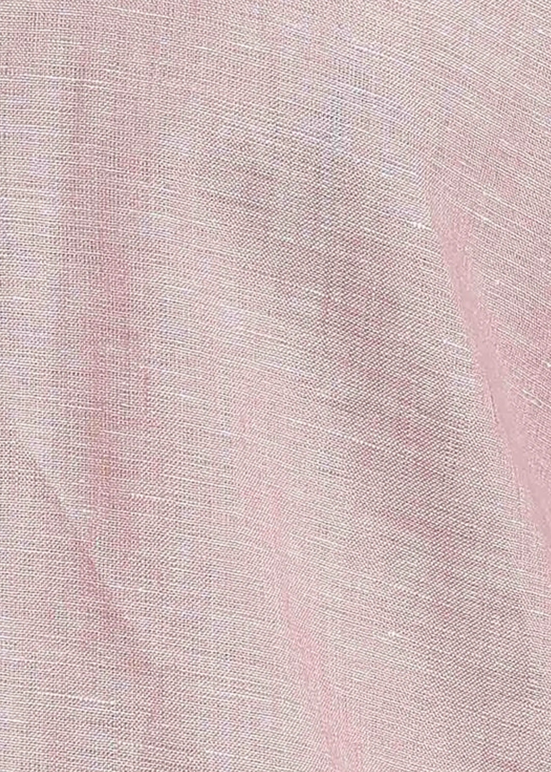 Flint - Pure Linen Shirt with Mandarin Collar & Trio Button Detail - Pink Chambray