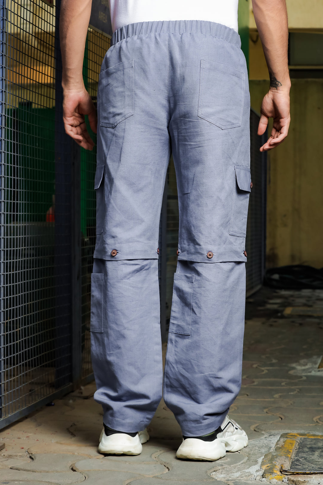 Ezy 2in1 Linen Joggers - Pitch Blue