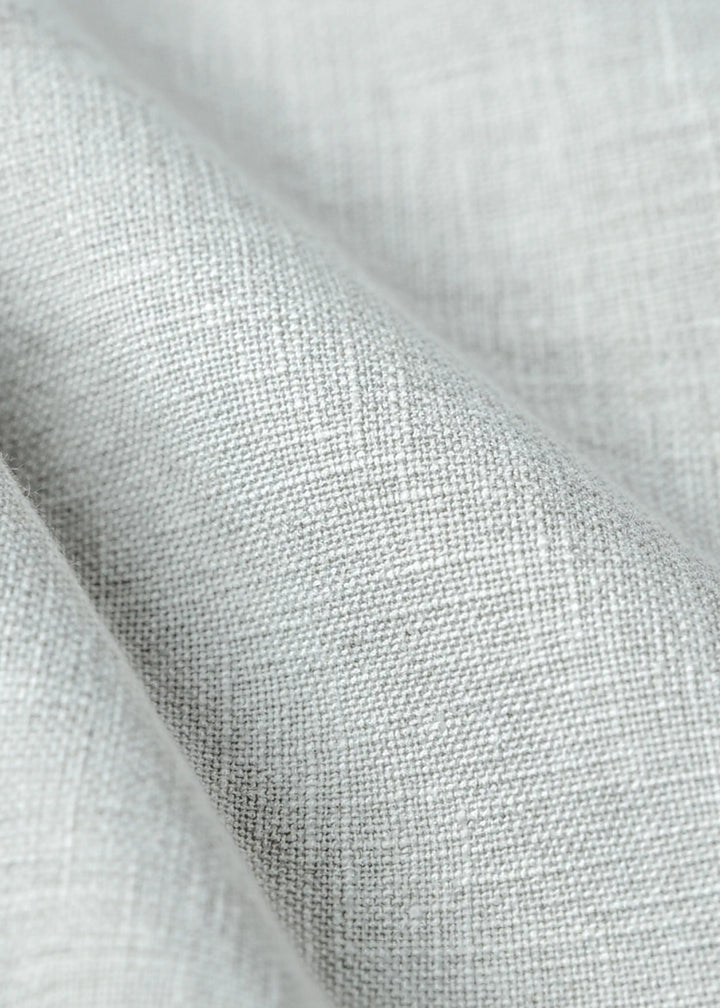 Lume - Pure Linen Relaxed Fit Pleated Trousers - Powder Blue