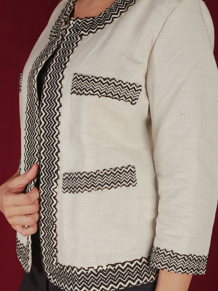 Rasamalli - Toda Embroidered Jacket - Ecru