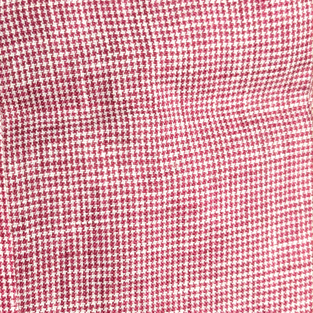 Red Houndstooth – 60 LEA Pure Linen Fabric