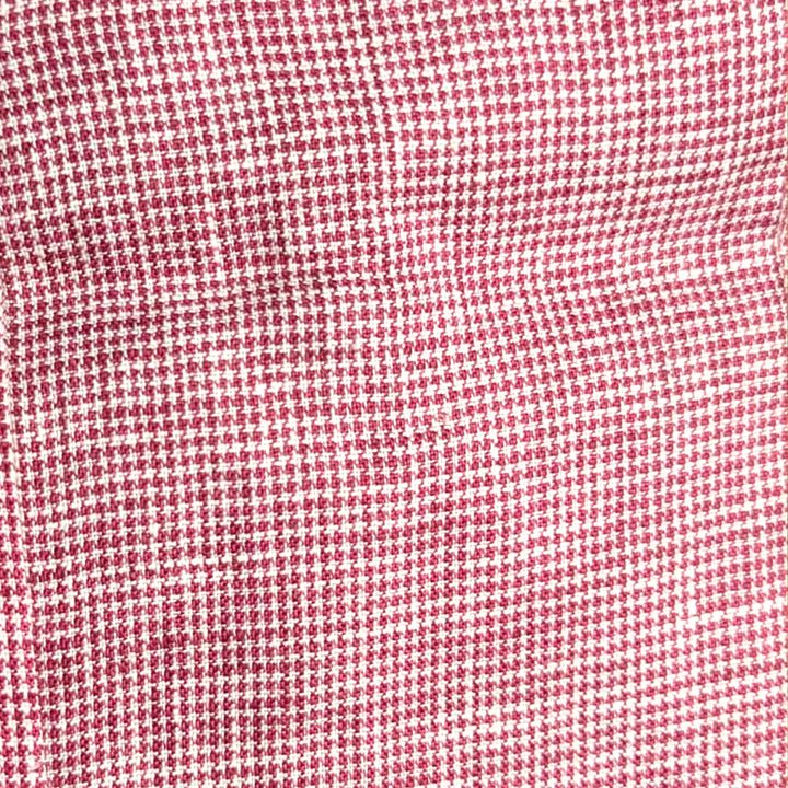 Red Houndstooth – 60 LEA Pure Linen Fabric