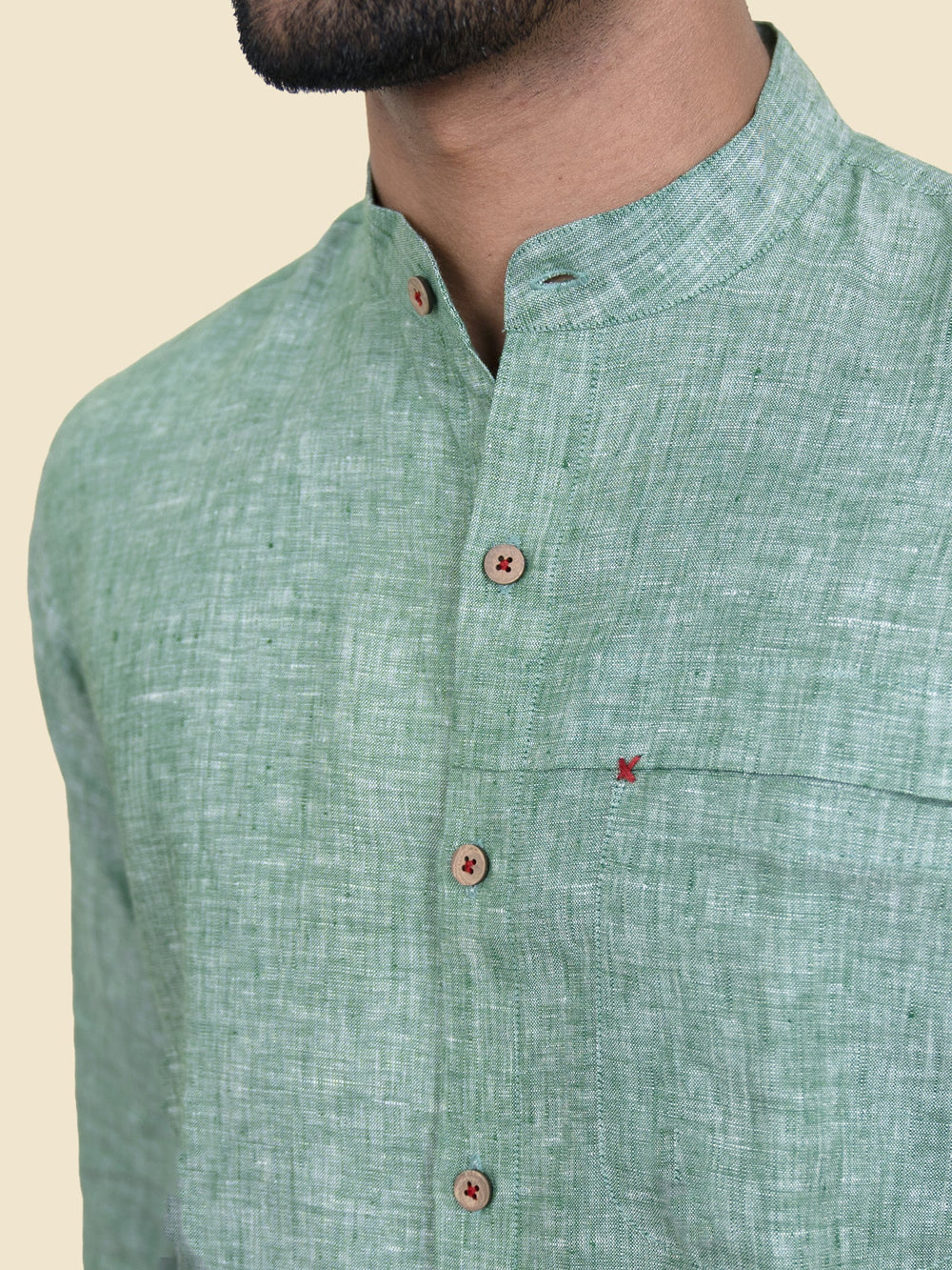 Rico - Pure Linen Full Sleeve Shirt - Spring Green | Rescue