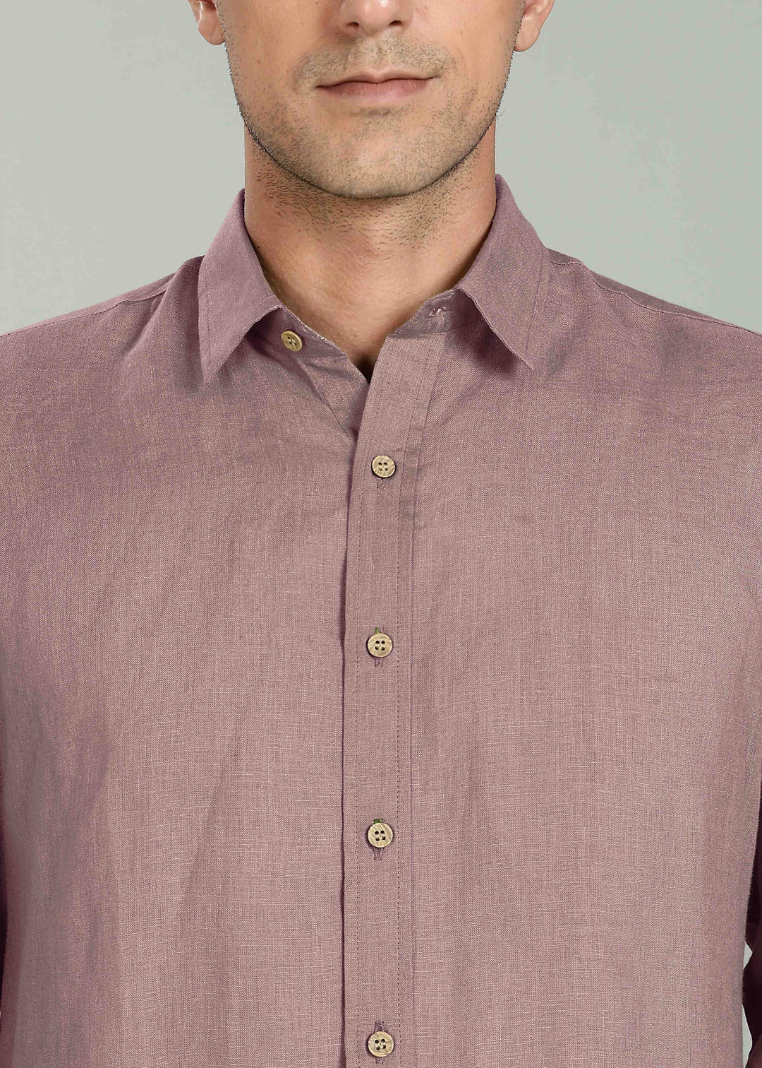 Ron - Pure Linen Full Sleeve Shirt - Toasted Brown
