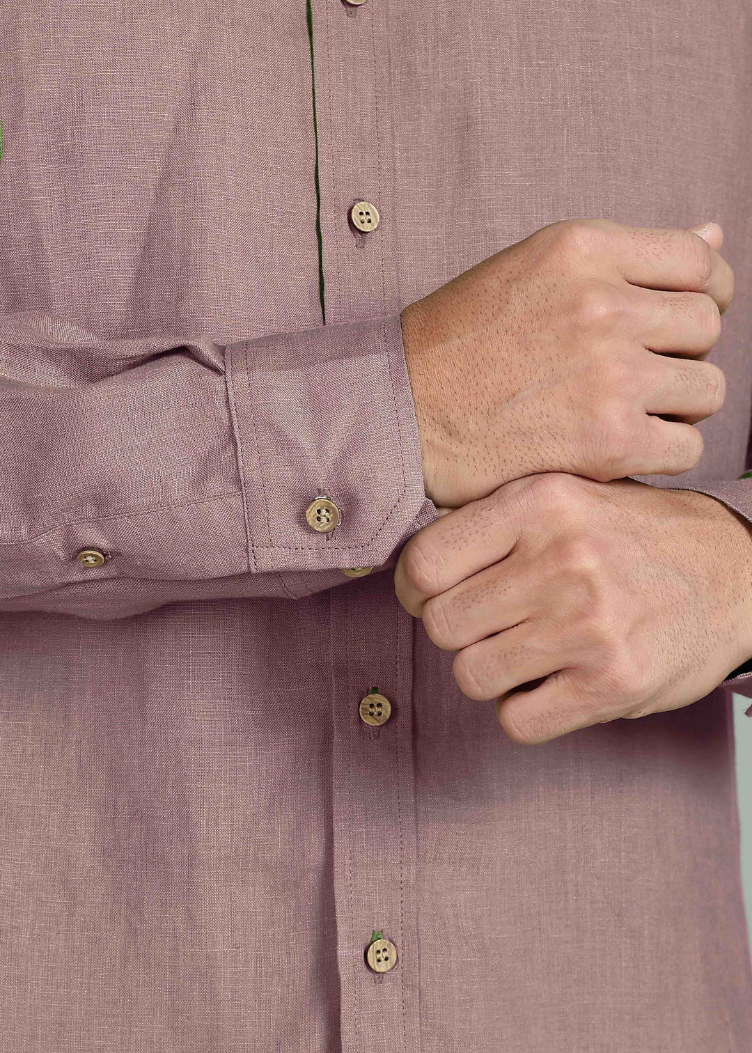 Ron - Pure Linen Full Sleeve Shirt - Toasted Brown