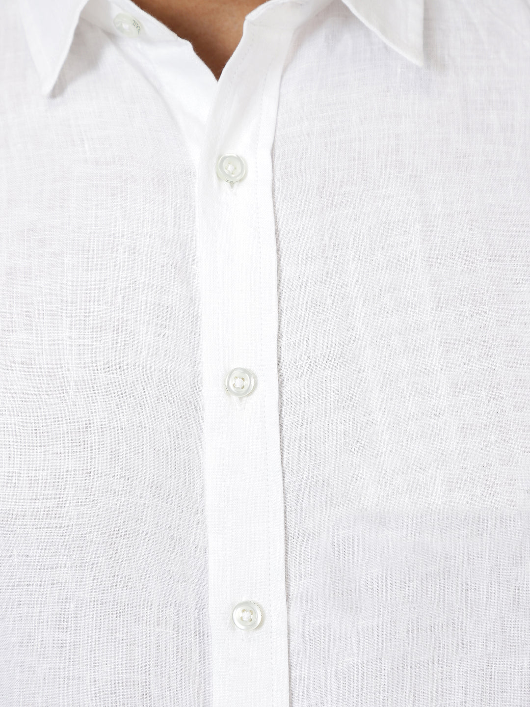 Ron - Pure Linen Full Sleeve Shirt - White