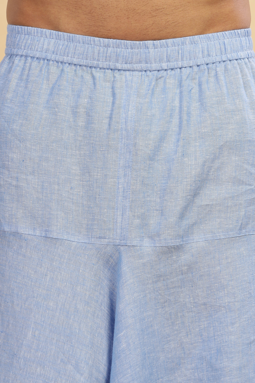 Linen T-Shirt & Harem Pants Co-Ord Set | Shutter Blue Chambray