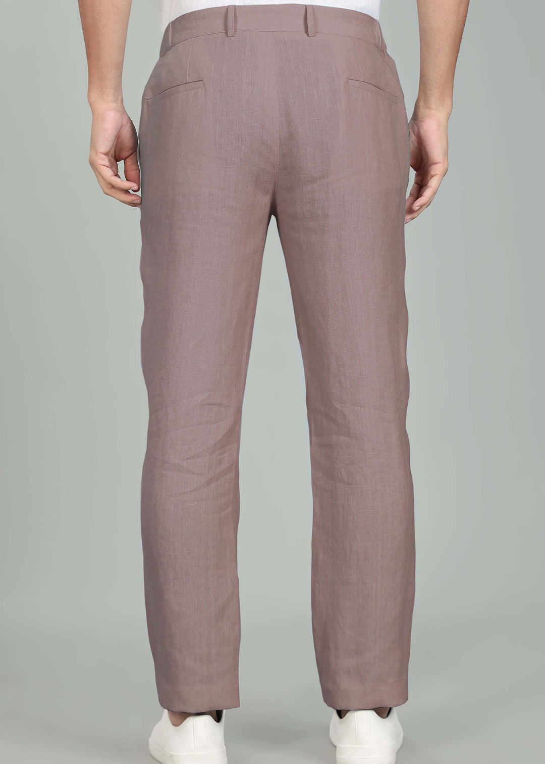 Theo - Linen Travel Pants - Muted Brown