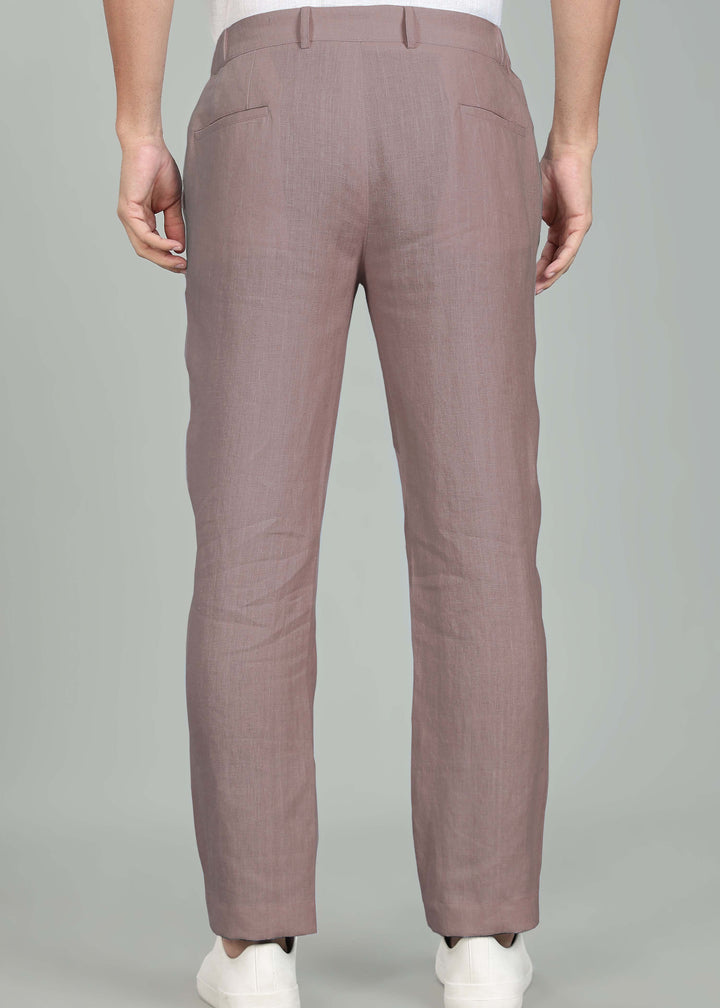 Theo - Linen Travel Pants - Muted Brown