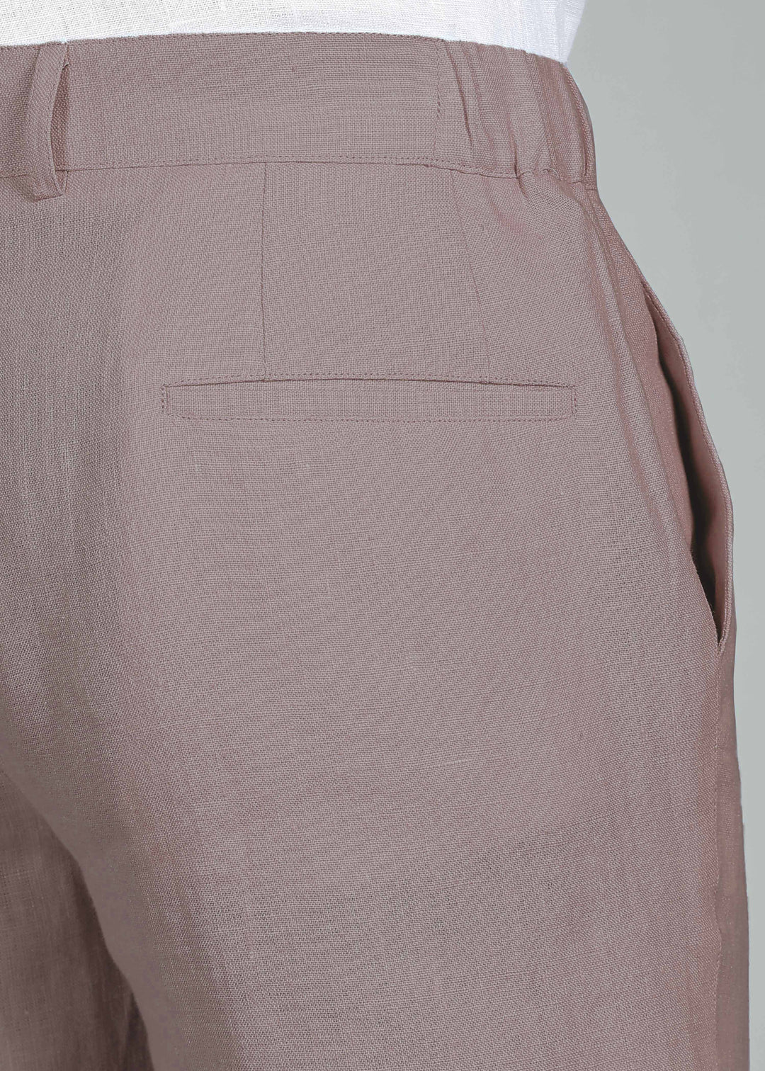 Theo - Linen Travel Pants - Muted Brown