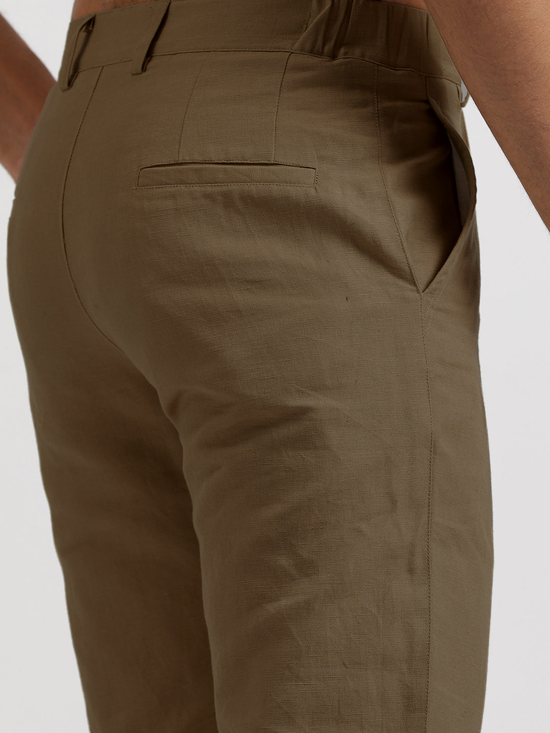 Theo - Linen Travel Pants - Hazelnut Brown