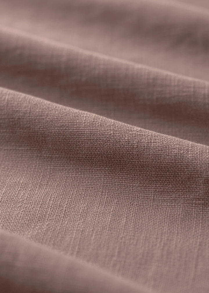 Ted - Pure Linen Long Sleeve Shirt - Toasted Brown