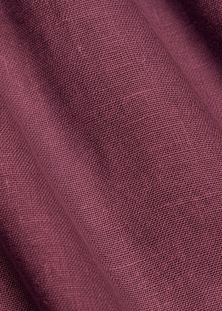 Ava - Pure Linen Short Sleeve With Shorts Women's Co-ord Set - Twilight Purple