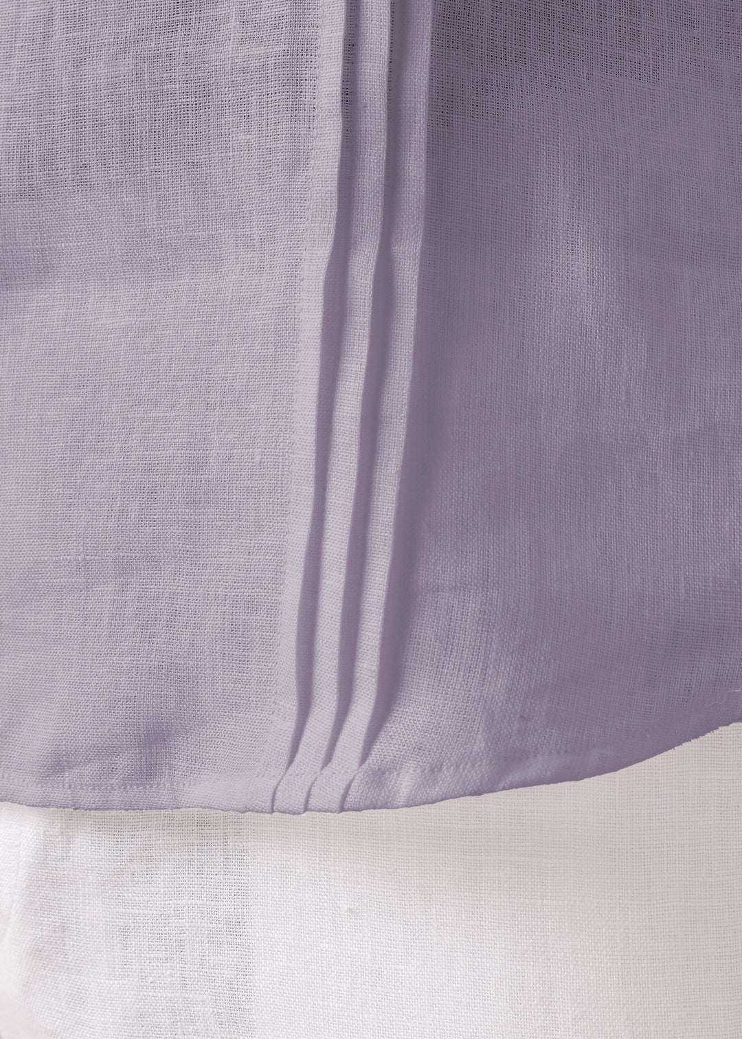 Marsh - Full Sleeve Pure Linen Short Kurta with Space Pleates - Misty Lilac