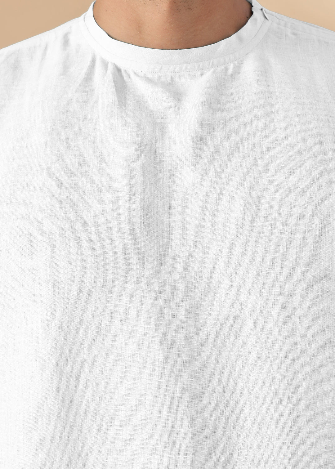 Morgan - Pure Linen Short Sleeve T-Shirt - White