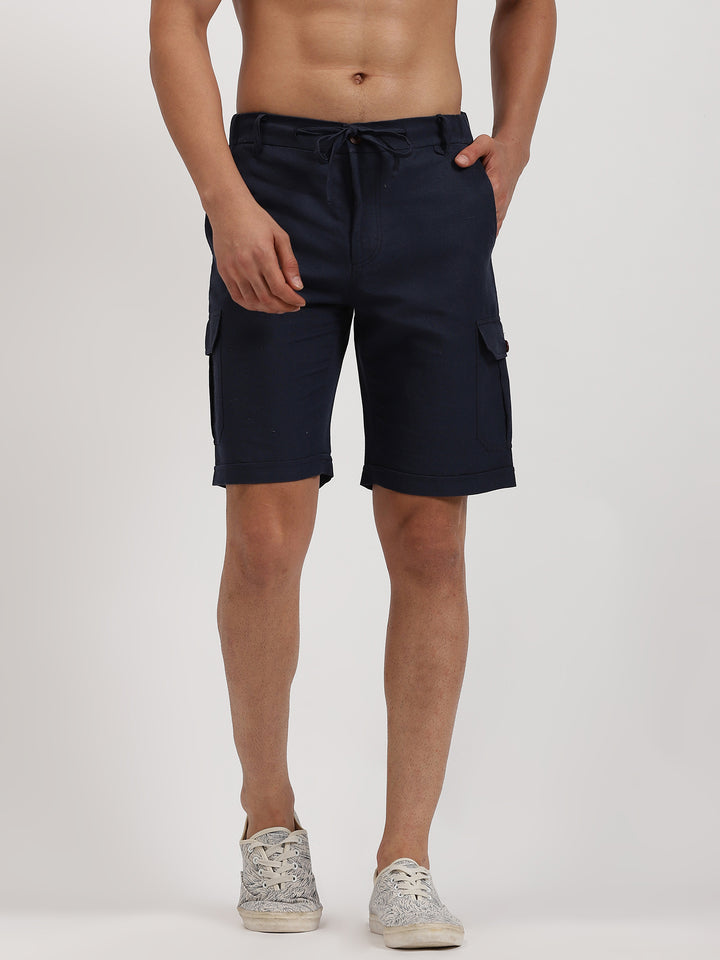 Reed - Linen Shorts - Navy