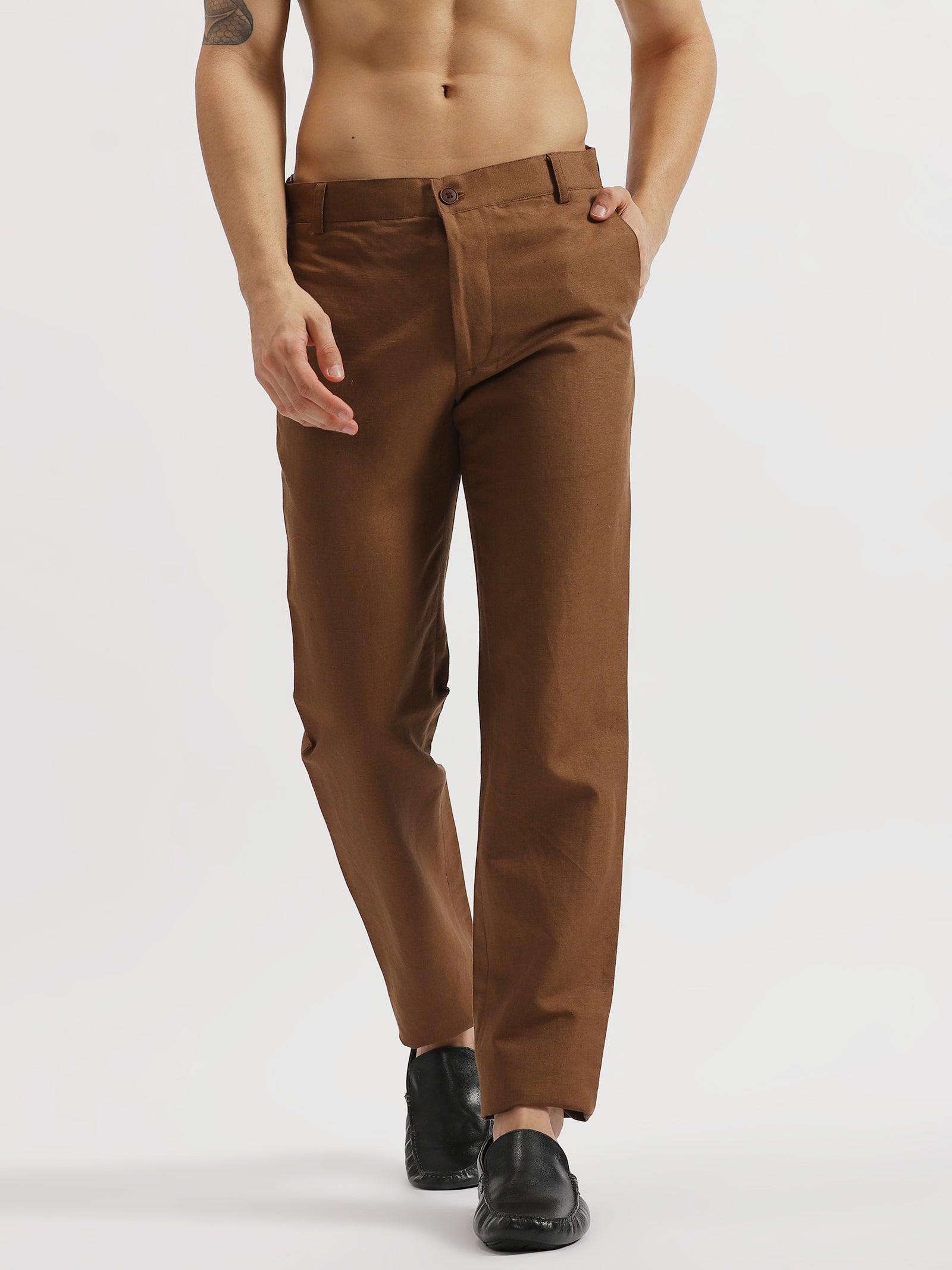 Beaver Brown Linen Trousers for Men – Linen Trail