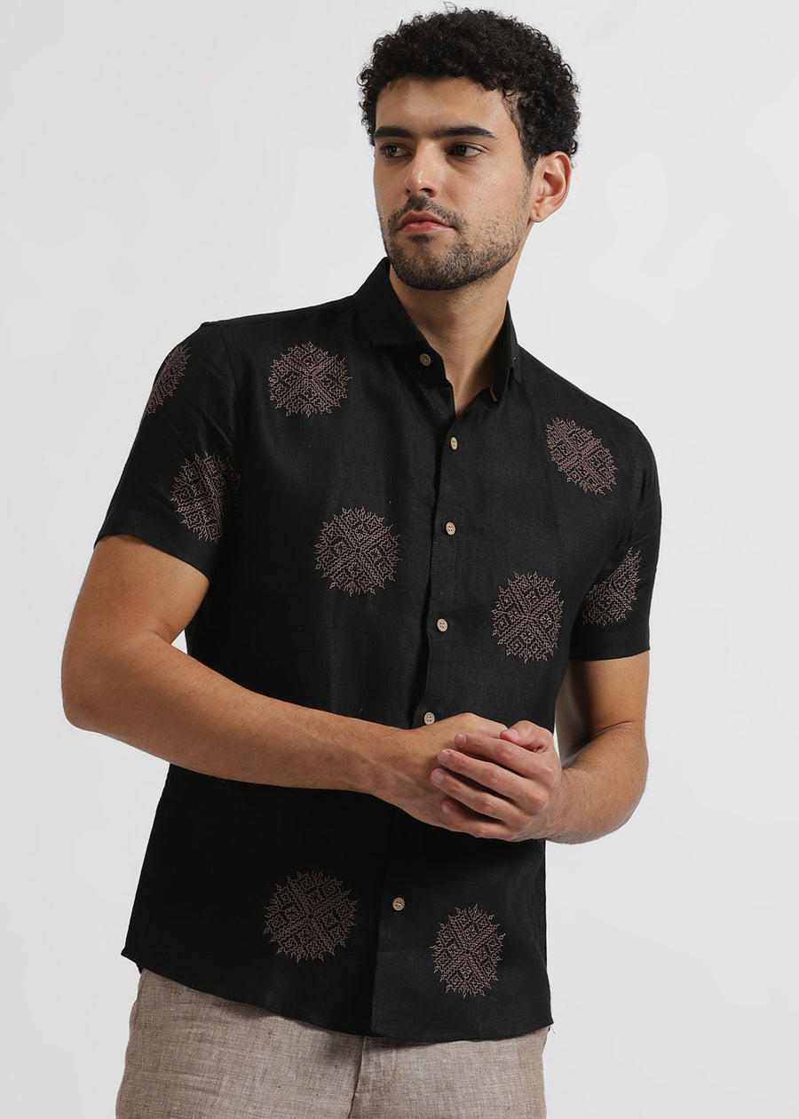 Embroidered Linen Shirt main image 0