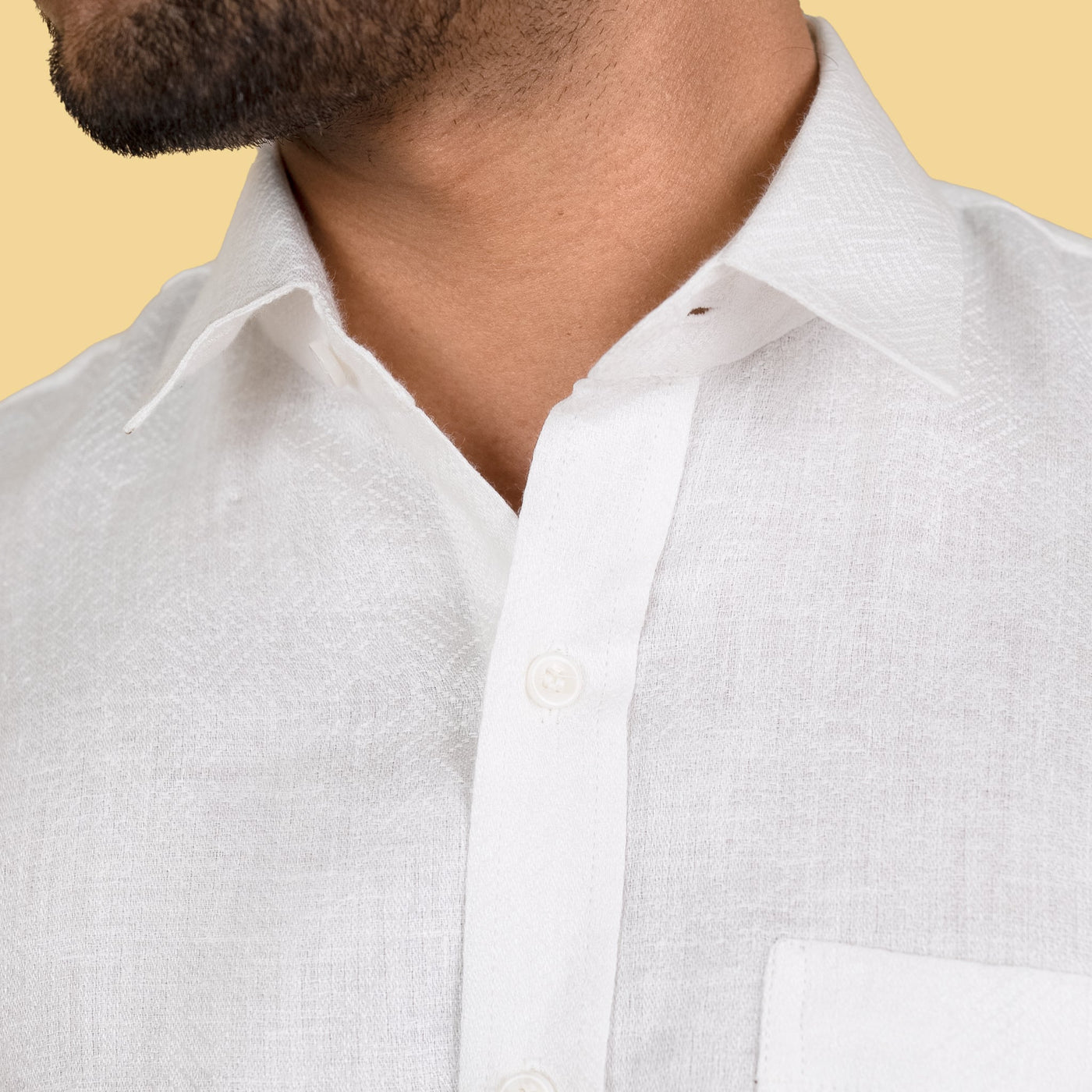 White Linen Shirt for Men 