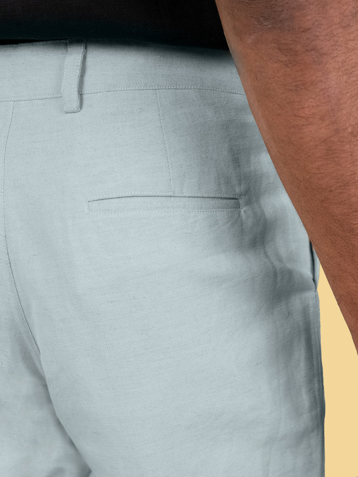 Dan - Linen Shorts - Mint Blue