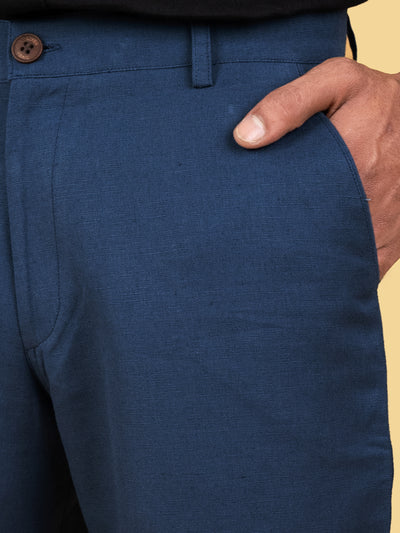 Dan - Linen Shorts - Navy