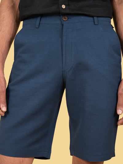 Dan - Linen Shorts - Navy
