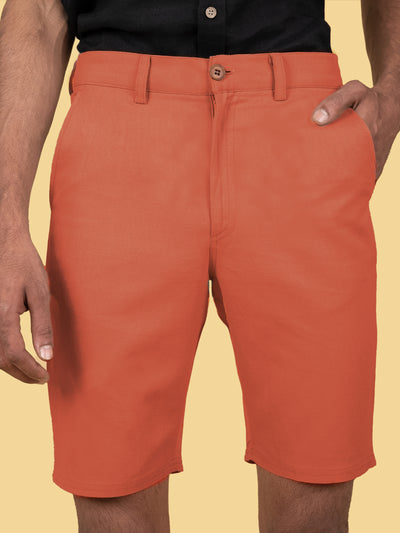 Dan - Linen Shorts - Rust